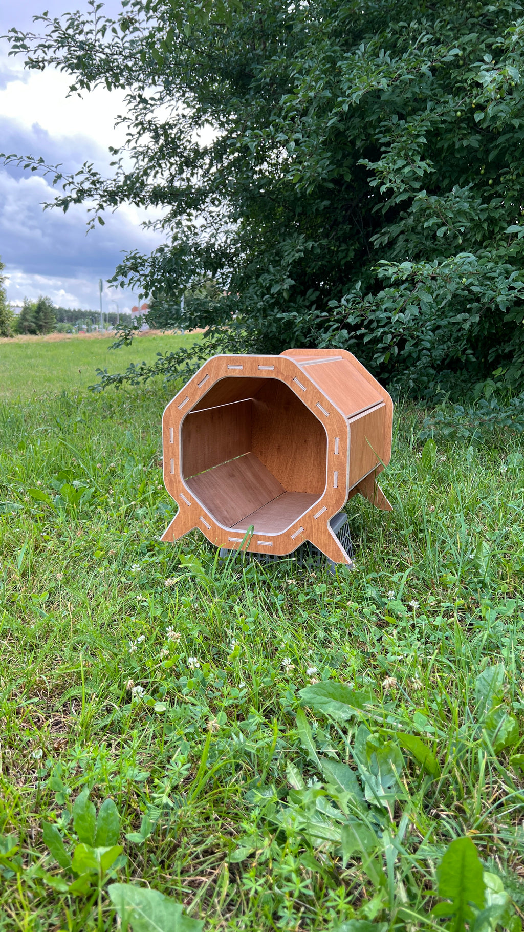 Designer Wooden Pet House “Modern Barrel” | Lignaris