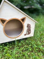 Modern Wooden Cat House | Lignaris