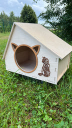 Modern Wooden Cat House | Lignaris