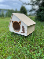 Modern Wooden Cat House | Lignaris